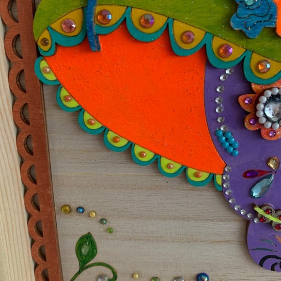 ⭐️#403 Hand Painted Day Of The Dead Shadow Box - Picture 5 of 14